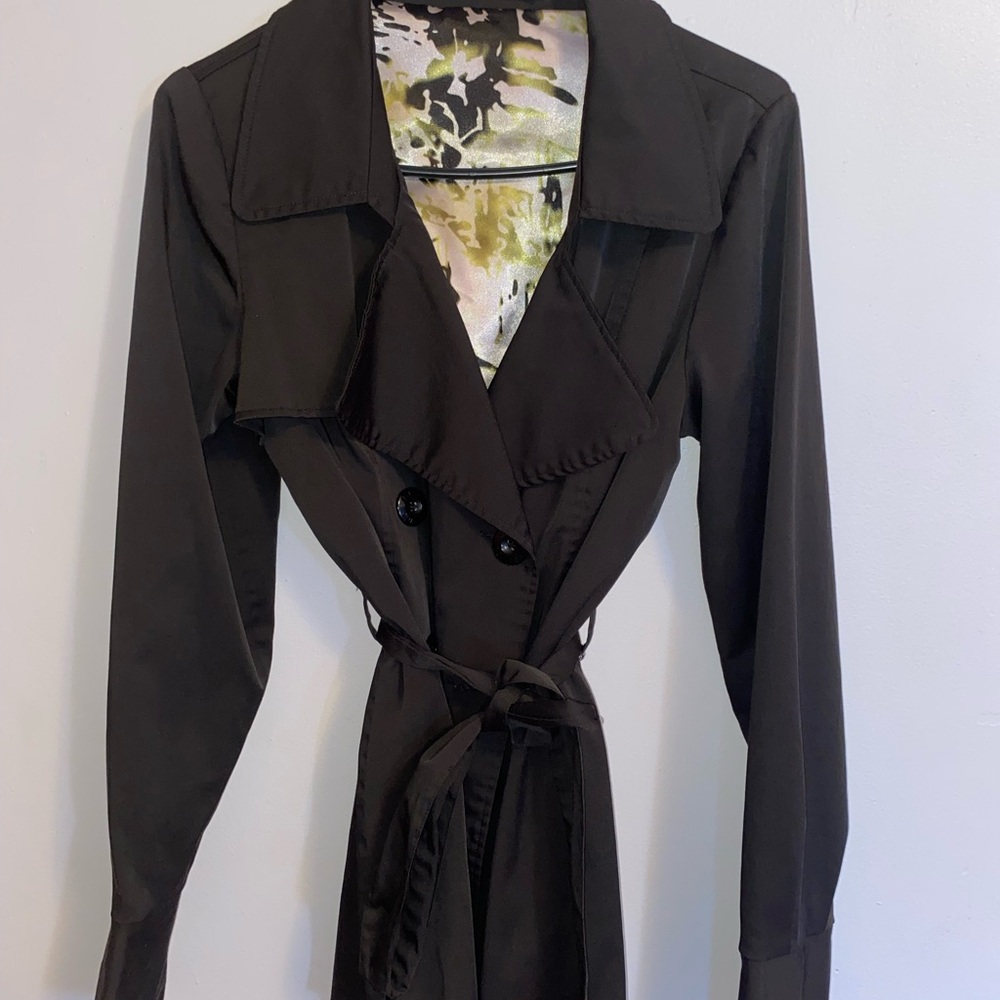 Black Short Trench Coat.